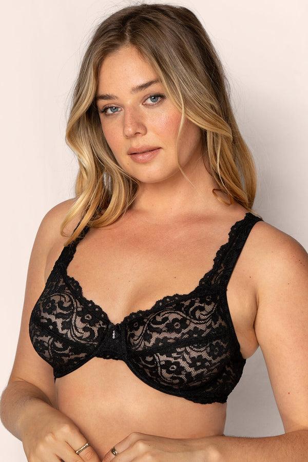 smart & sexy Signature Lace Unlined Underwire Bra | Rich Black Lace