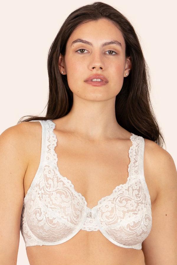 smart & sexy Signature Lace Unlined Underwire Bra | White Lace