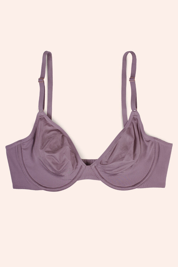 Smart & Sexy Silky Smooth Demi Unlined Underwire Bra | Vintage Plum