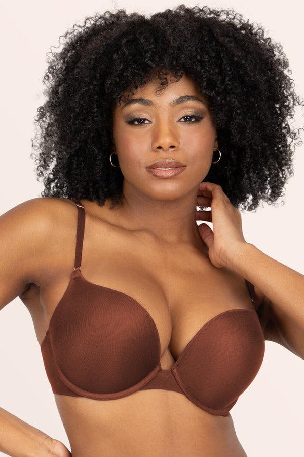 smart & sexy Add 2 Cup Sizes Push-Up Bra | Chocolate