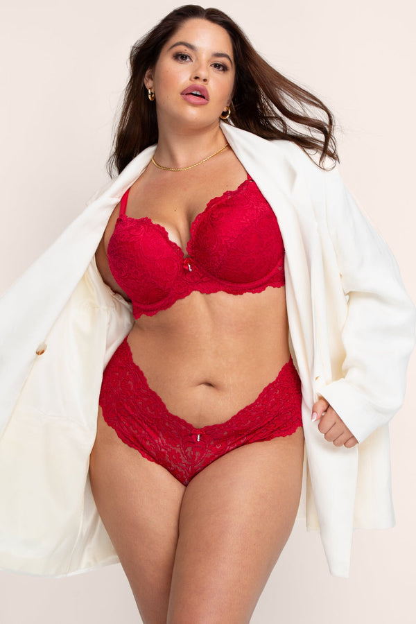 smart & sexy Add 2 Cup Sizes Push-Up Bra | No No Red