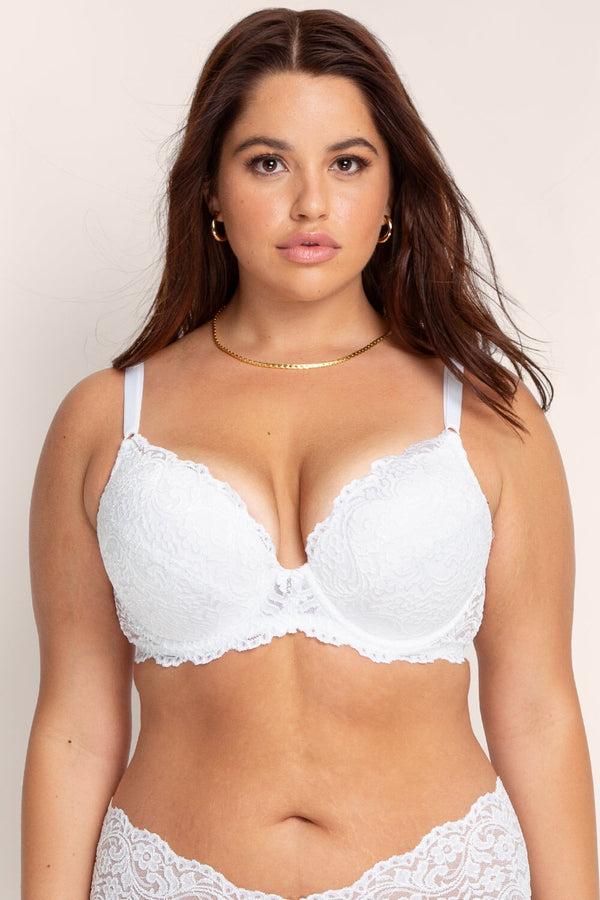 Smart & Sexy Add 2 Cup Sizes Push-Up Bra | White