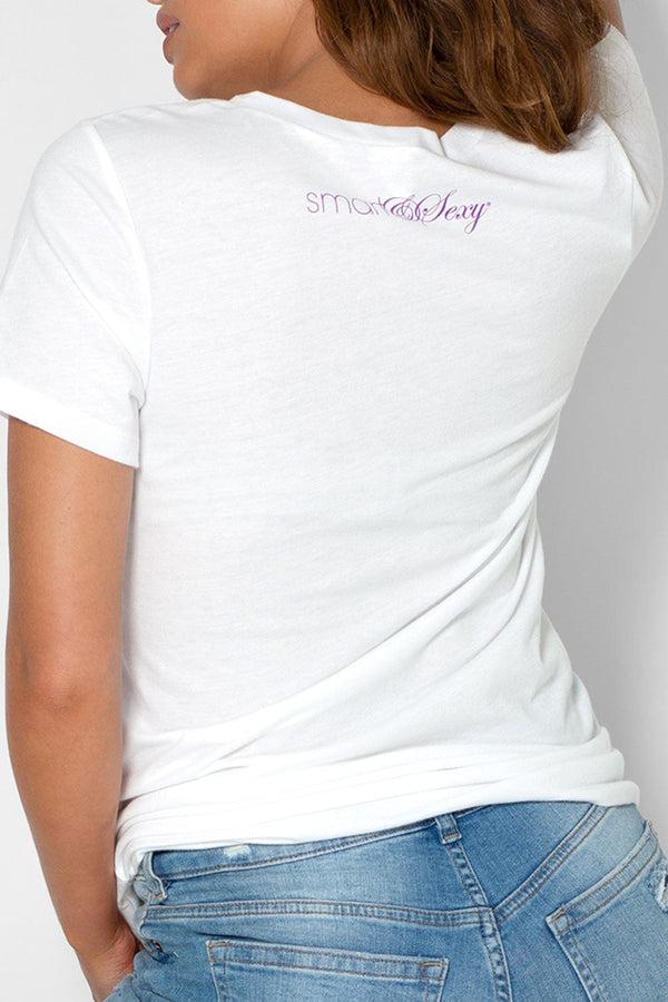 Smart & Sexy Empowered Graphic V-Neck Shirt | Dates