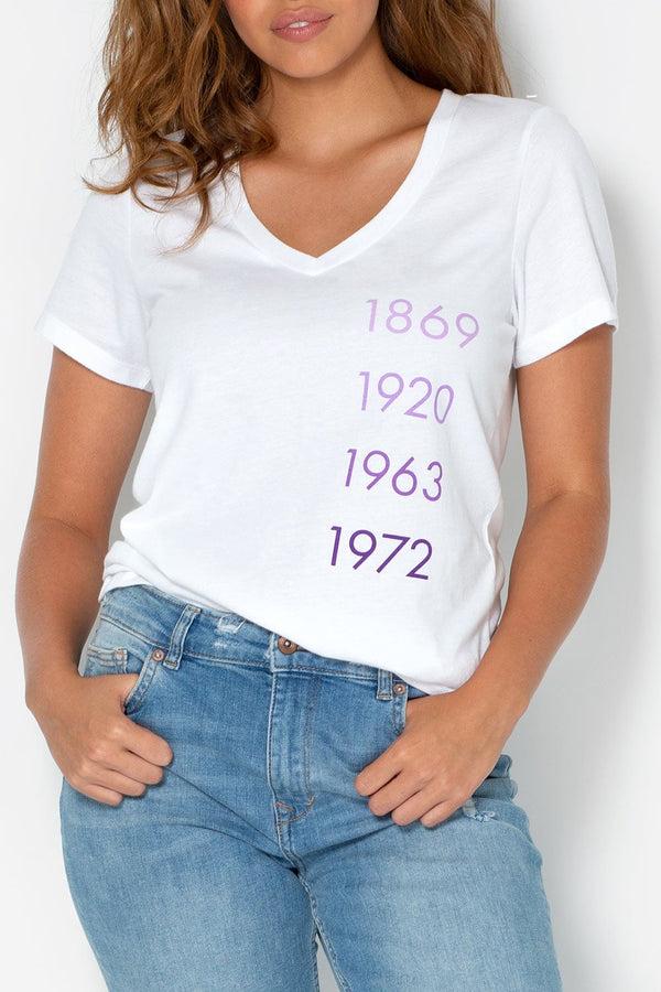 smart & sexy Empowered Graphic V-Neck Shirt | Dates