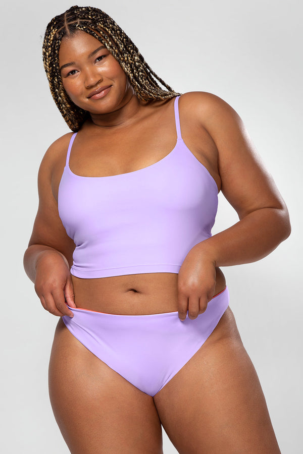 Smart & Sexy Long Lined Bikini Top | Lilac Iris