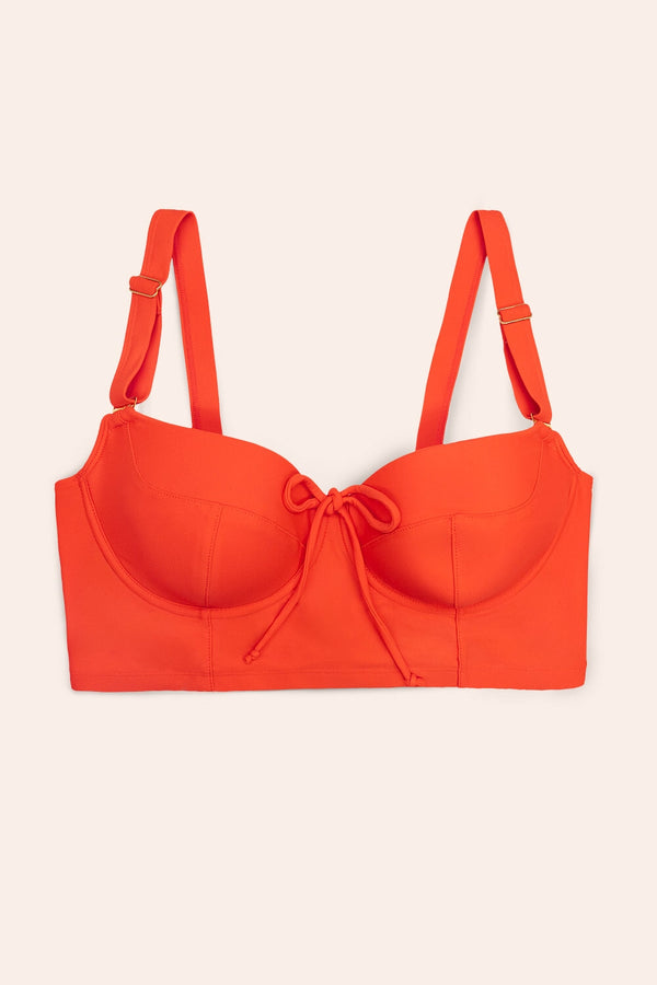 Smart & Sexy Long Lined Underwire Bikini Top | Lava