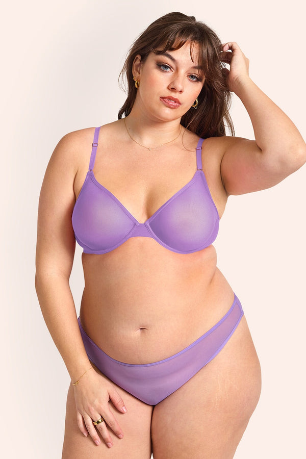 Smart & Sexy Sheer Mesh Demi Underwire Bra | Wisteria