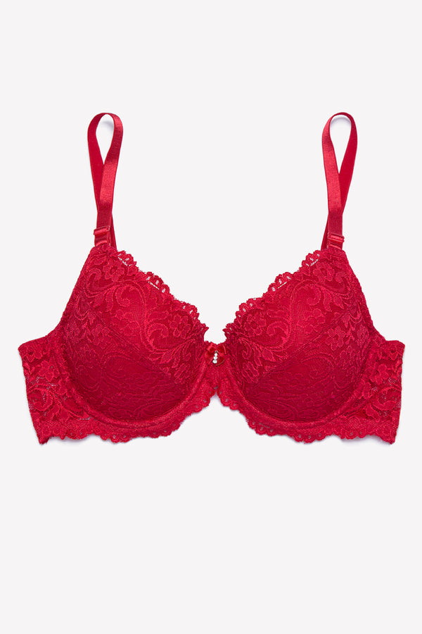 Smart & Sexy Signature Lace Push-Up Bra | No No Red
