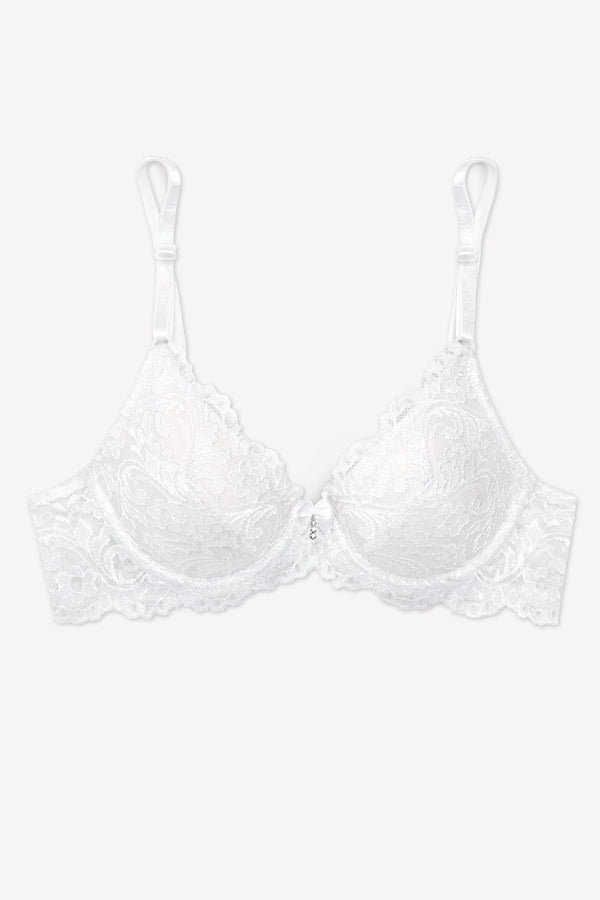 Smart & Sexy Signature Lace Push-Up Bra | White Lace