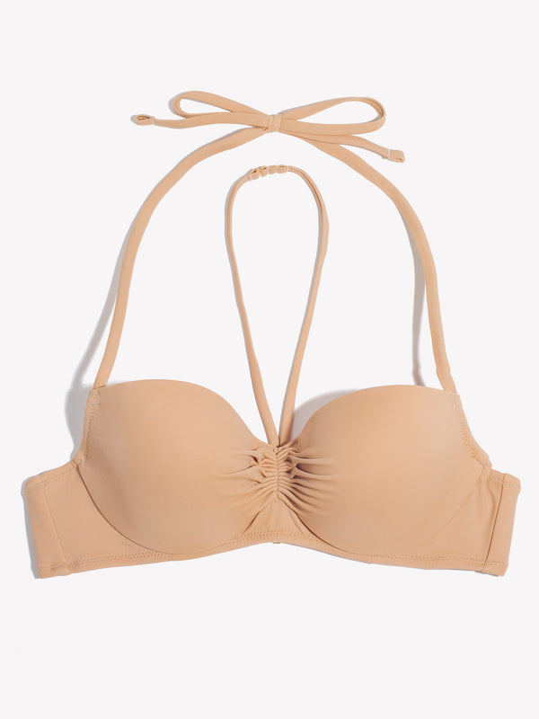 smart & sexy Swim Secret Halter Bikini Top | Caramel