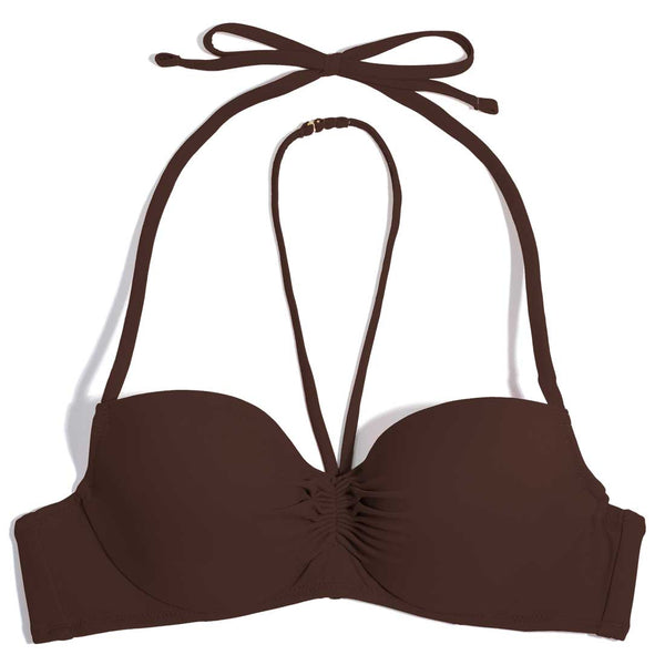 Smart & Sexy Swim Secret Halter Bikini Top | Espresso