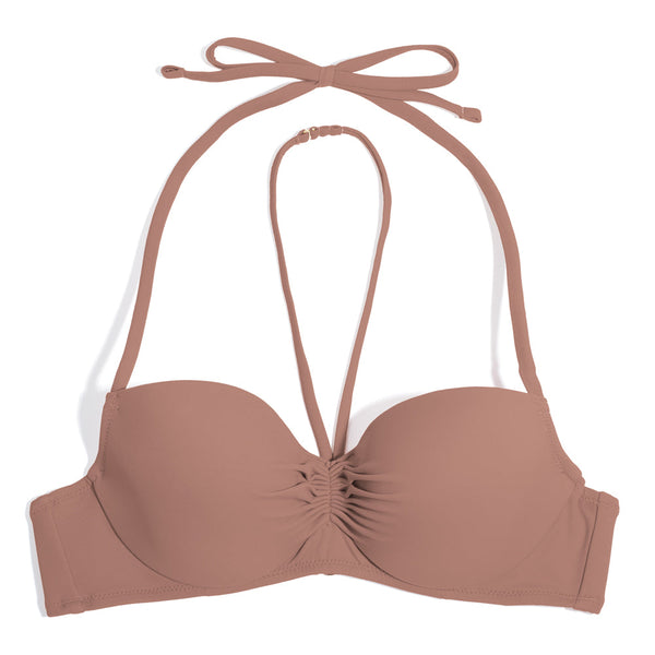 Smart & Sexy Swim Secret Halter Bikini Top | Latte