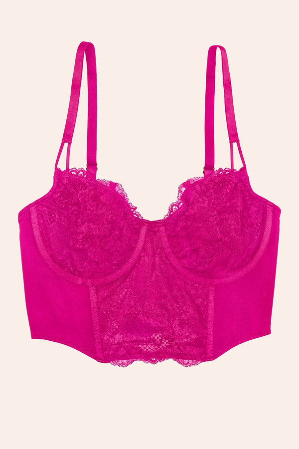 Smart & Sexy Temptation Lace Bustier | Berry