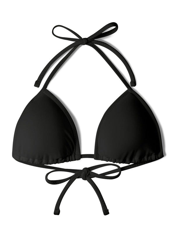 Smart & Sexy Triangle String Bikini Top | Black Hue