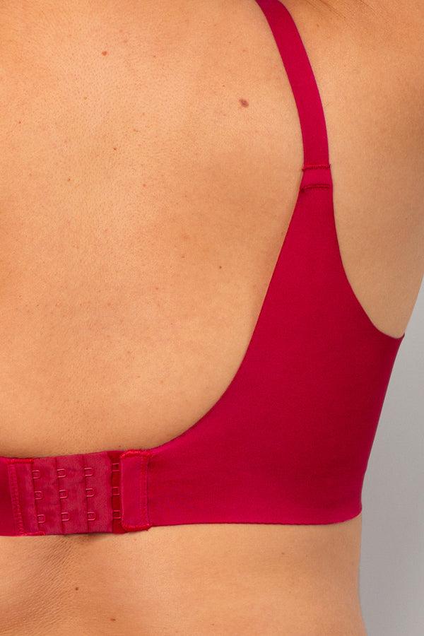 Smart & Sexy Smooth Lace T-Shirt Bra | No No Red Smooth Lace