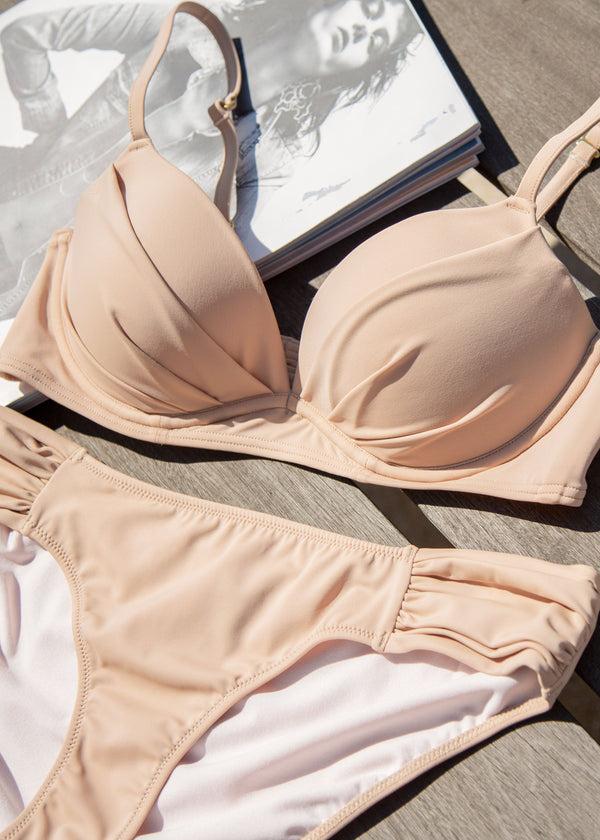 Smart & Sexy Swim Secret Convertible Push-Up Bikini Top | Caramel