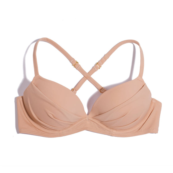 smart & sexy Swim Secret Convertible Push-Up Bikini Top | Caramel