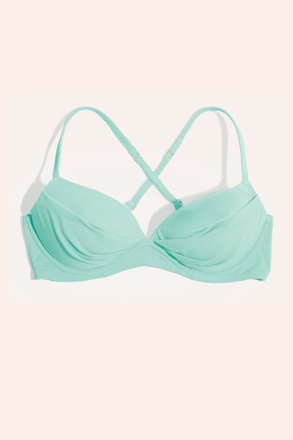 Smart & Sexy Swim Secret Convertible Push-Up Bikini Top | Cool Mint Chip
