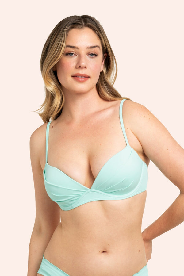 smart & sexy Swim Secret Convertible Push-Up Bikini Top | Cool Mint Chip