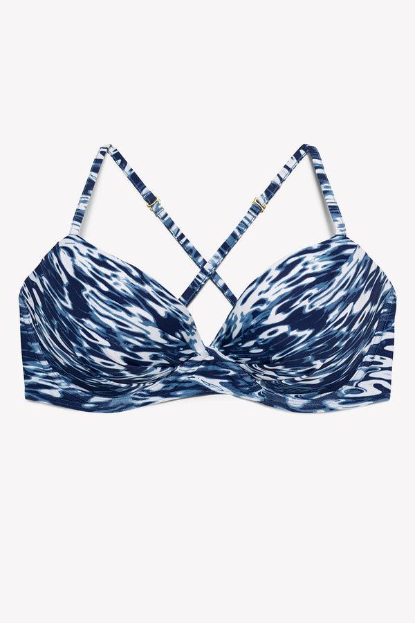 smart & sexy Swim Secret Convertible Push-Up Bikini Top | Fluid Fantasy Print