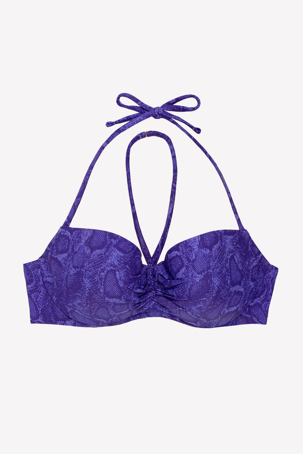 Smart & Sexy Swim Secret Halter Bikini Top | Electric Python