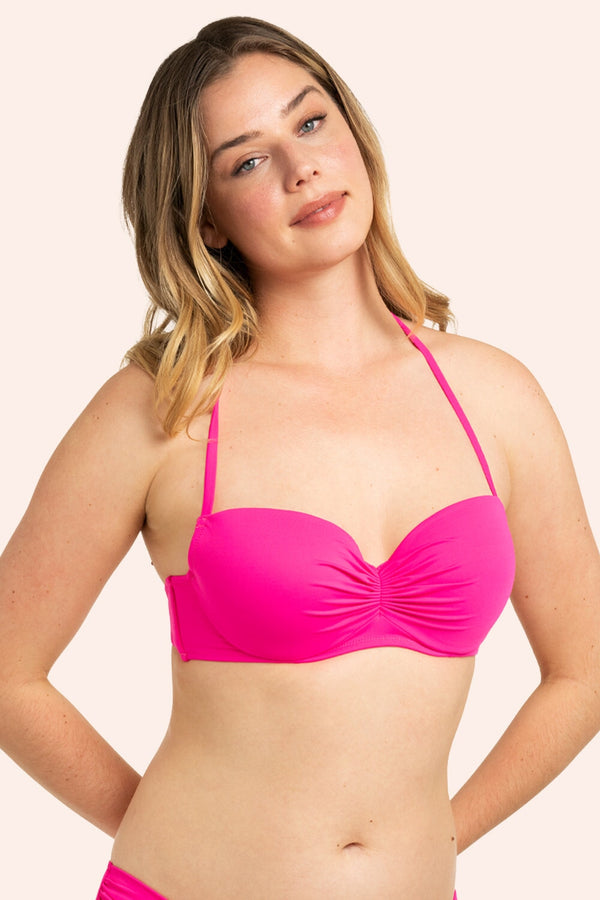 smart & sexy Swim Secret Halter Bikini Top | Fuchsia Sizzle