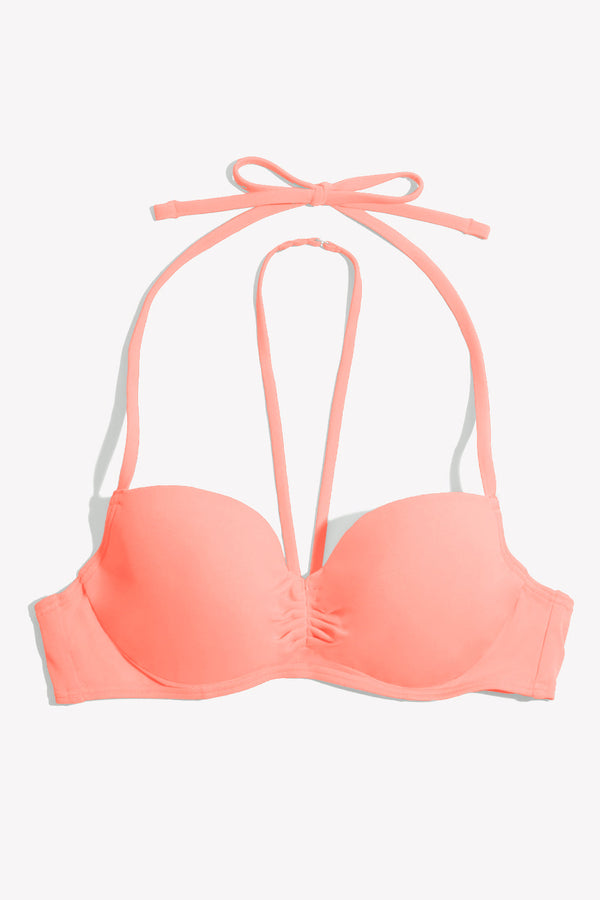 smart & sexy Swim Secret Halter Bikini Top | Peach Luster