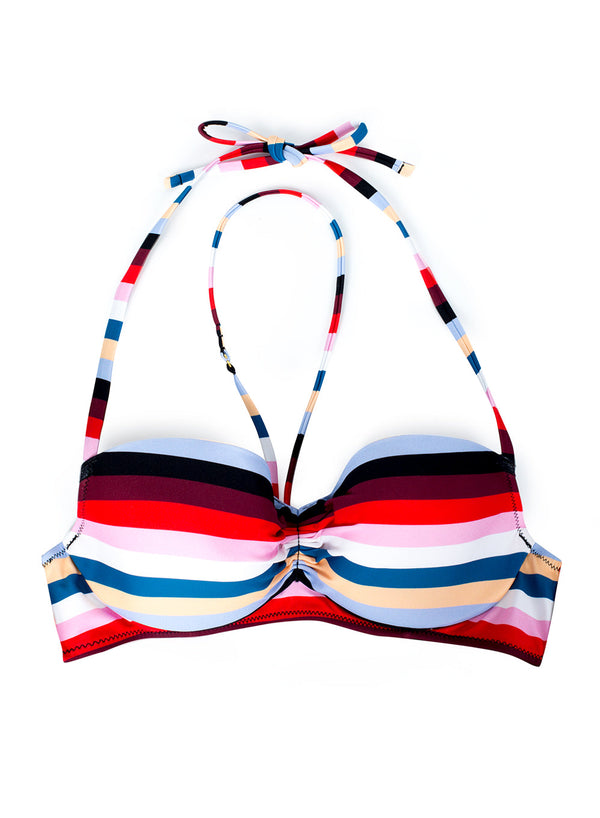 Smart & Sexy Swim Secret Halter Bikini Top | Rhumba Stripes