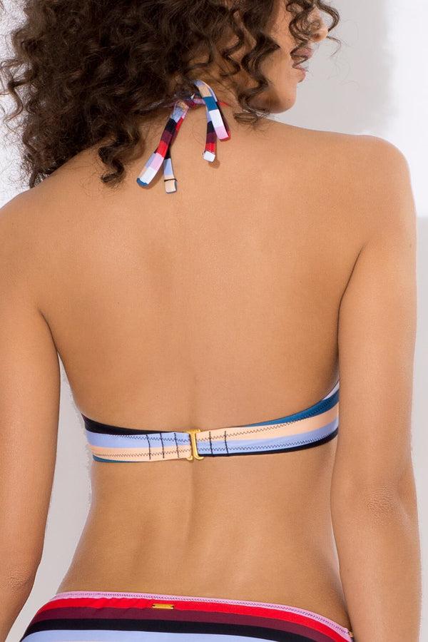 Smart & Sexy Swim Secret Halter Bikini Top | Rhumba Stripes