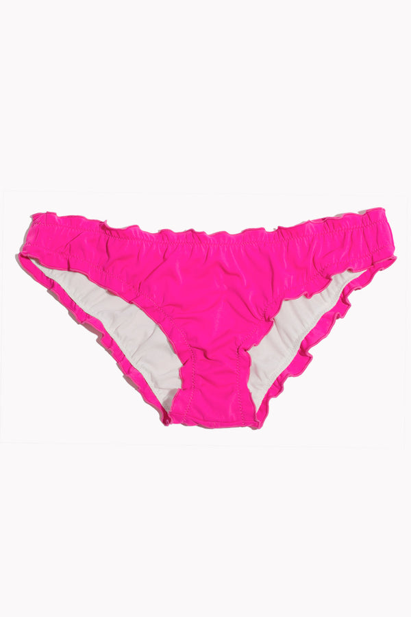 Smart & Sexy Swim Secret Ruffled And Ruched Back Bikini Bottom | Fuchsia Sizzle
