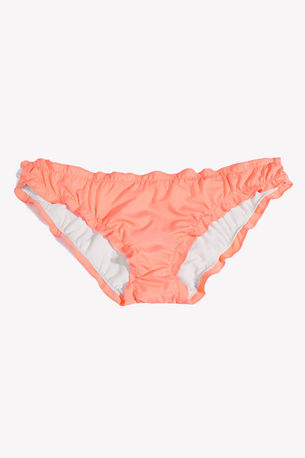 Smart & Sexy Swim Secret Ruffled And Ruched Back Bikini Bottom | Peach Luster