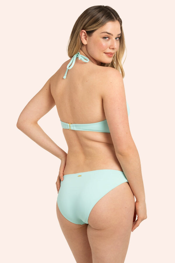 Smart & Sexy Swim Secret Side Ruched Bikini Bottom | Cool Mint Chip