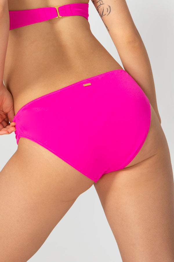 Smart & Sexy Swim Secret Side Ruched Bikini Bottom | Fuchsia Sizzle