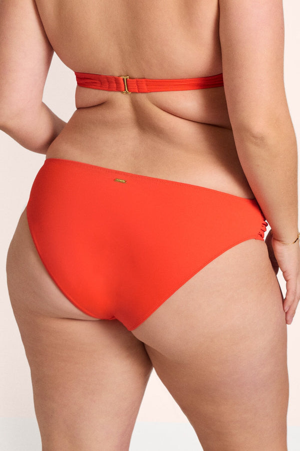 smart & sexy Swim Secret Side Ruched Bikini Bottom | Lava