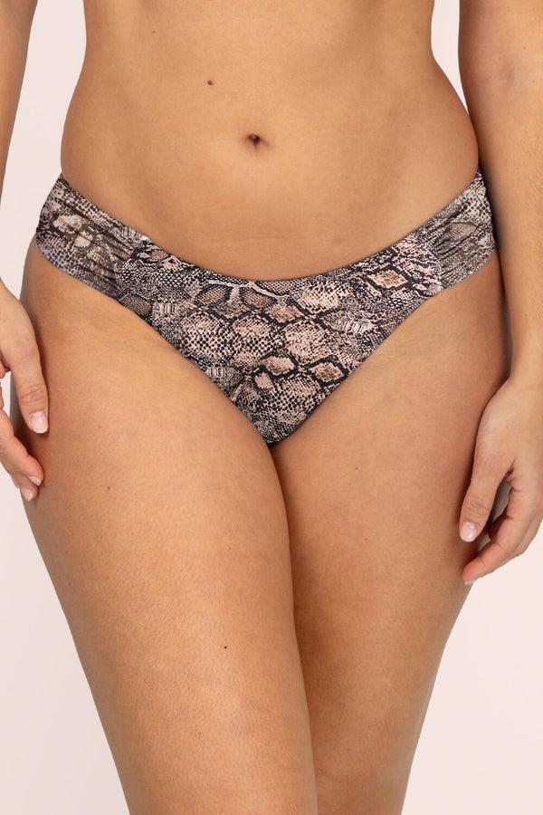 smart & sexy Swim Secret Side Ruched Bikini Bottom | Python