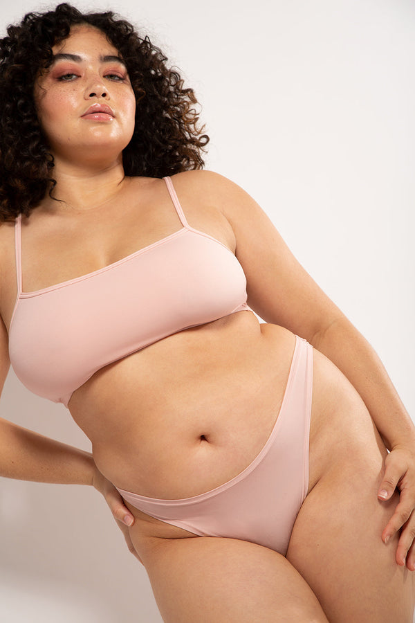 smart & sexy The Naked Cami Bralette 2 Pack | Blushing Rose/Black Hue Stretch
