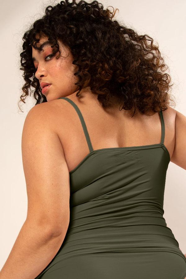 Smart & Sexy The Naked Cami Tank Top | Olive Night Stretch