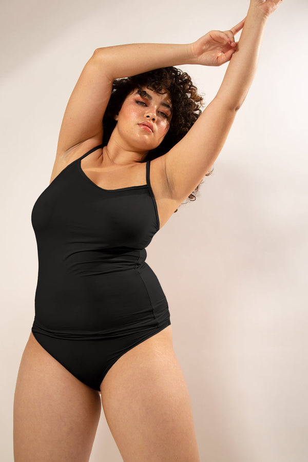 smart & sexy The Naked Foundation Cami Tank Top | Black Hue Stretch