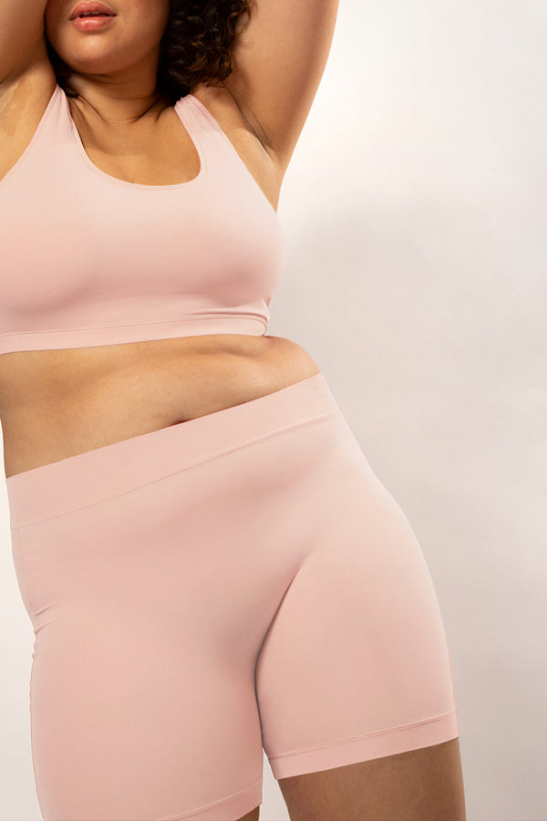 Smart & Sexy The Naked Slip Short 2 Pack | Blushing Rose/Black Hue Stretch