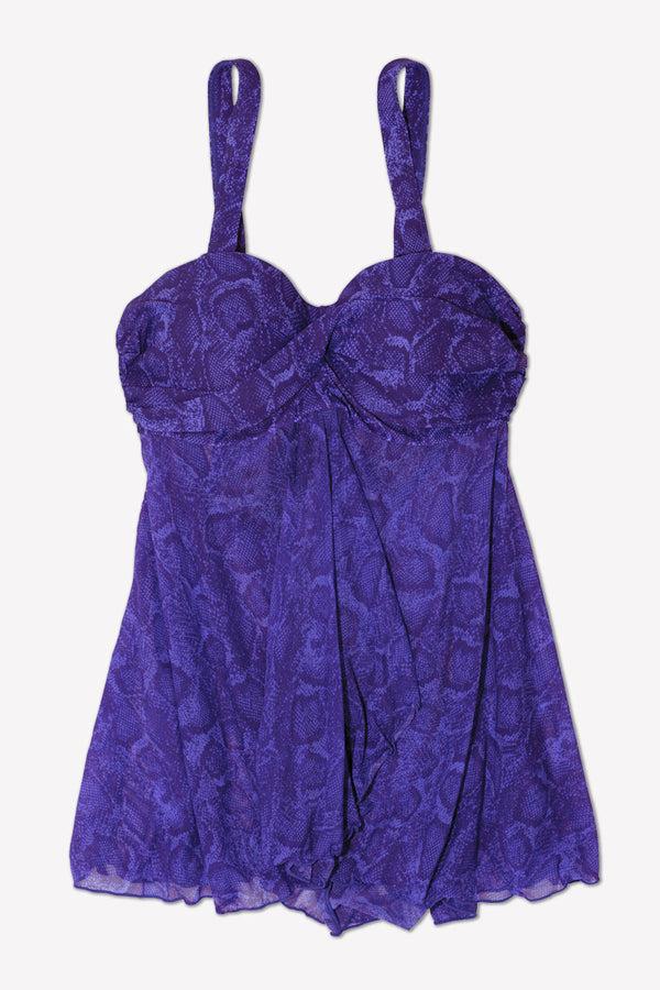 Smart & Sexy Twist Bandeau Tankini Top | Electric Python