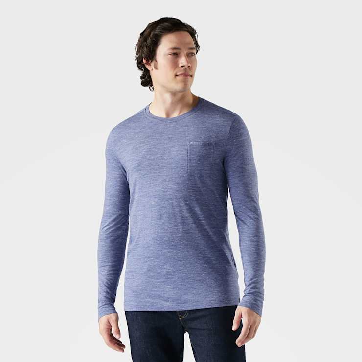 smartwool Men's Everyday Exploration Merino Long Sleeve Pocket Tee