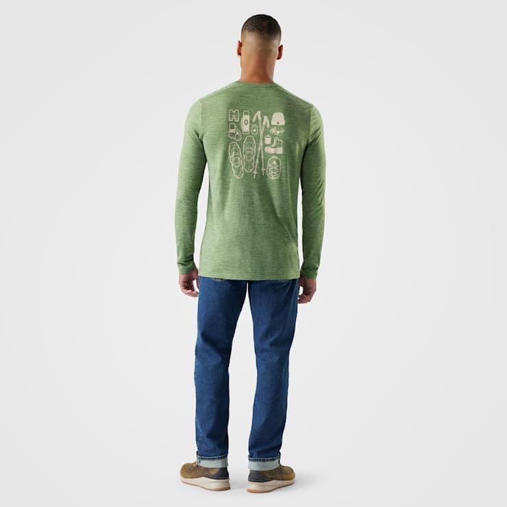 Smartwool Men's Merino Hemp Blend Gear Up Long Sleeve Graphic Tee