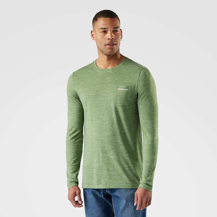 smartwool Men's Merino Hemp Blend Gear Up Long Sleeve Graphic Tee
