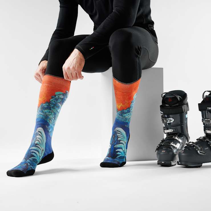 Smartwool Ski Winter Haze Print Over The Calf Socks