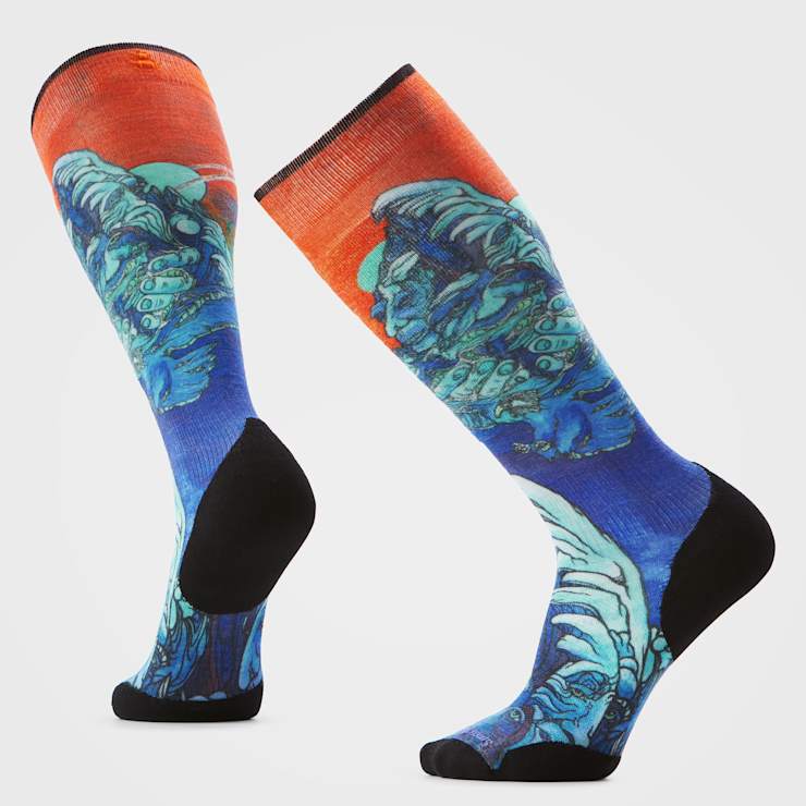 smartwool Ski Winter Haze Print Over The Calf Socks
