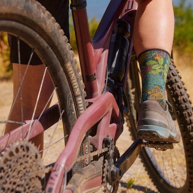 Smartwool Bike Aloha Forest Print Crew Socks