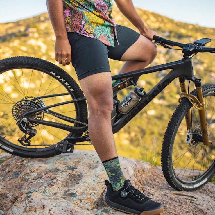 Smartwool Bike Aloha Forest Print Crew Socks