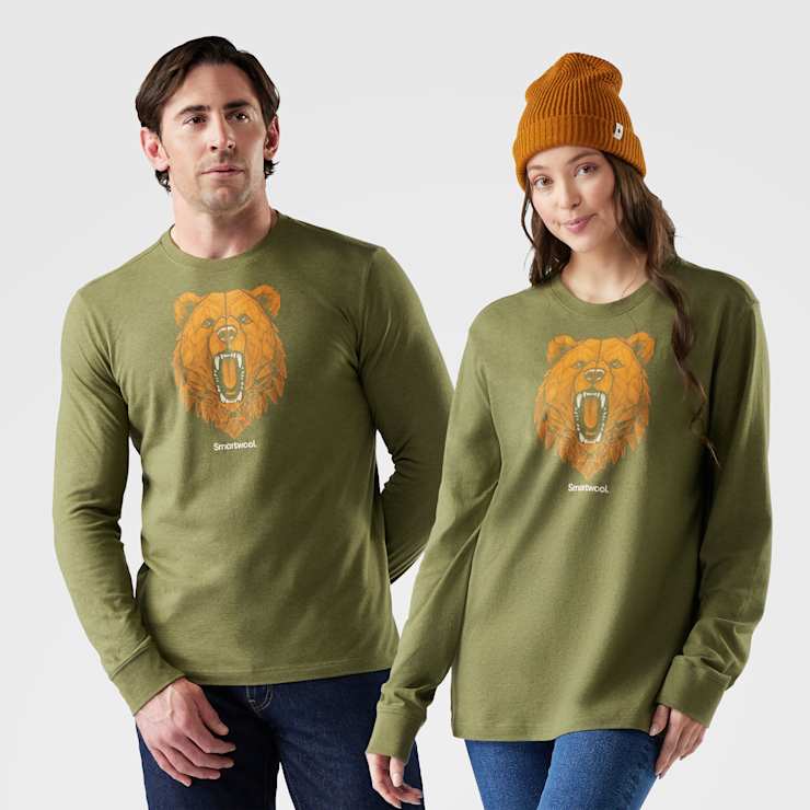 smartwool Geometric Bear Long Sleeve Graphic Tee