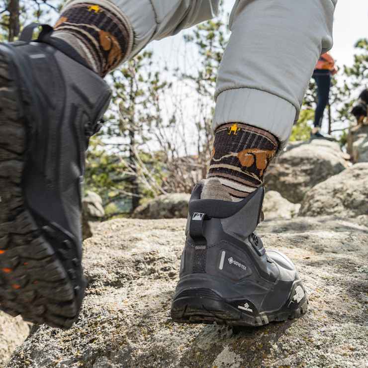 Smartwool Hike Bear Stripe Mid Crew Socks