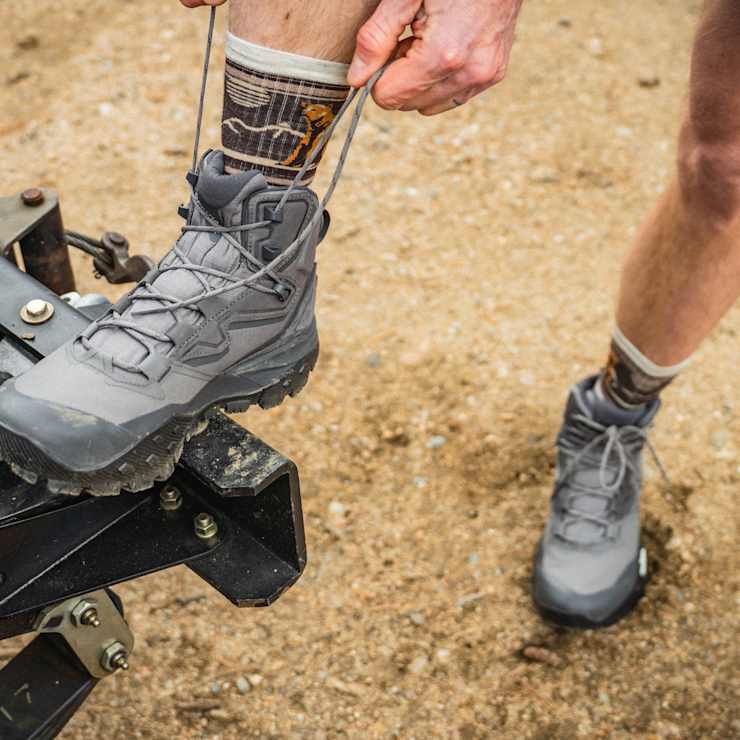 Smartwool Hike Bear Stripe Mid Crew Socks